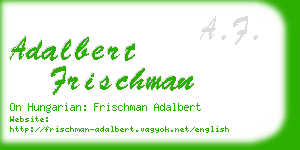 adalbert frischman business card